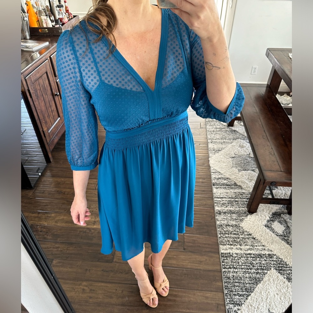 Anthropology HD in Paris Royal Blue Dress Size 8 NWT